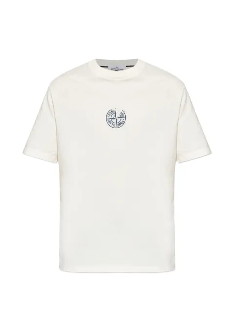 Stone Island logo-print crew-neck T-shirt White L2S152100001S0533