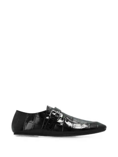 Marni Andy croc-effect buckled ballet flats Black MOMS007400P7839