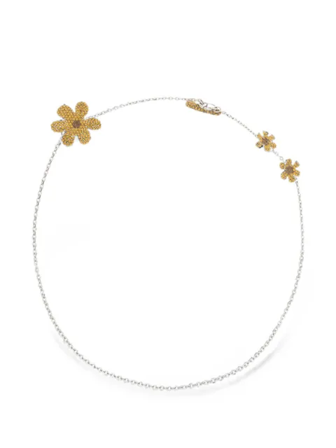 Marni crystal-embellished floral necklace Silver COMV0628A0P6527