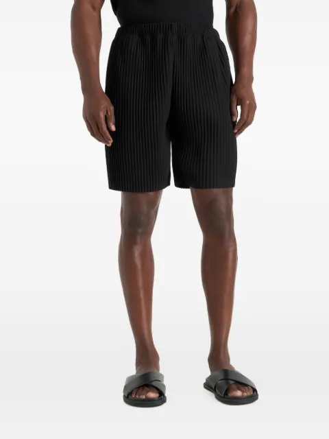 Manière De Voir Drew pleated shorts Black MAN3429