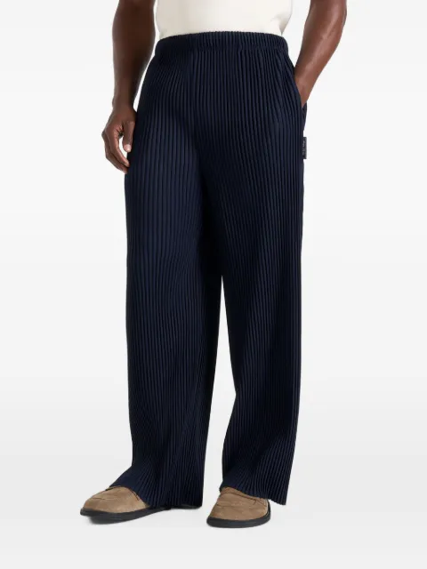 Manière De Voir Jonas in navy pleated wide-leg trousers Blue MAN3430