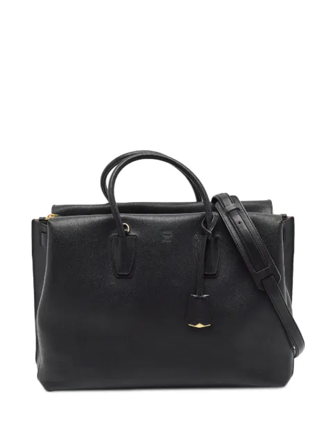 MCM Pre-Owned large Milla leather tote bag Black 1351941