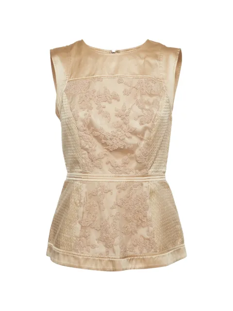 BCBG Max Azria sleeveless peplum top Neutrals 1348329