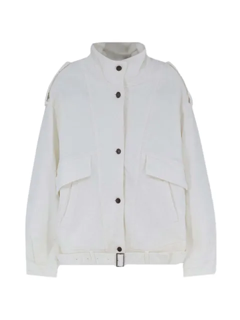 TONYWACK belted epaulette jacket White WBF12DJ602OFFWHITE