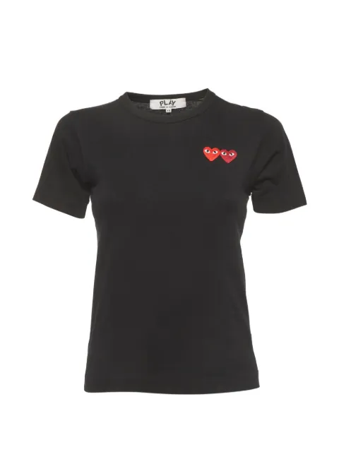 Comme Des Garçons Play heart-embroidered T-shirt Black 1281912
