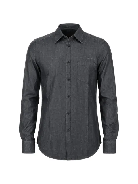 Ermanno Scervino logo-print denim shirt Grey SIG10132