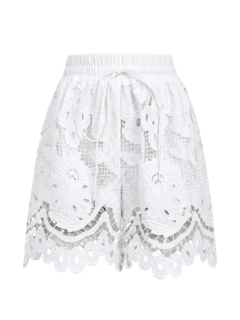 Dolce & Gabbana cutout floral-lace shorts White PAN74892