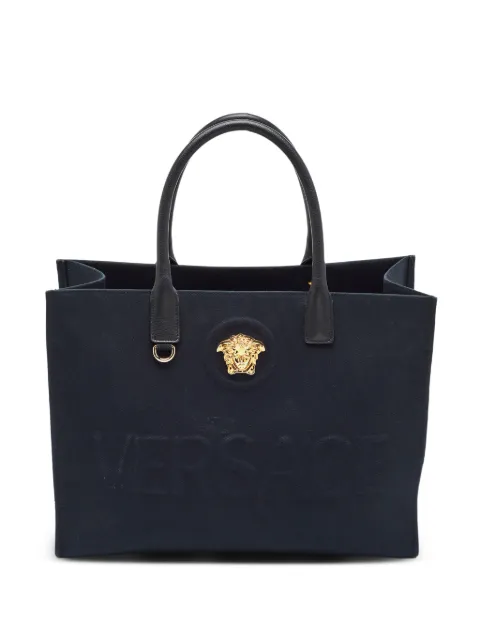 Versace Pre-Owned La Medusa canvas tote bag Blue 1339421