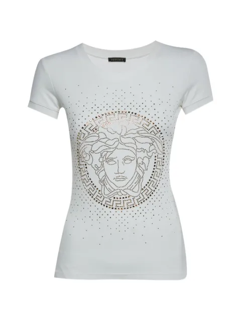 Versace Pre-Owned Medusa studded T-shirt White 1324204