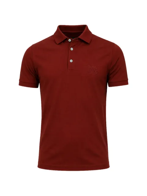 Dolce & Gabbana DG embroidered polo shirt Red G8QO4T
