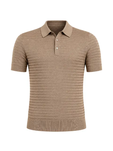 Dolce & Gabbana short-sleeve polo shirt Brown GXZ15TJBSKE