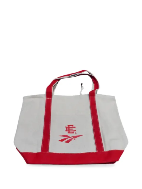 ERIC EMANUEL logo-print canvas tote bag Neutrals EE644