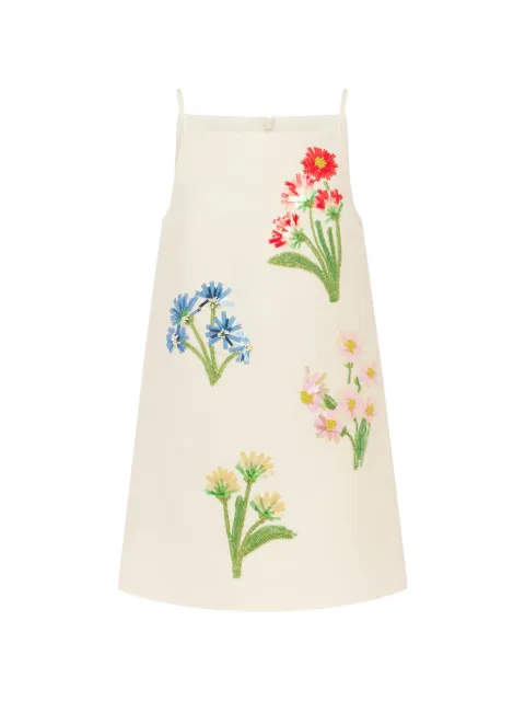 Leo Lin Leia Wildflower-embellished dress Neutrals LLPF260222WILDFLOWER
