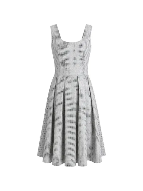 Dolce & Gabbana polka-dot pleated midi dress Grey DR2771