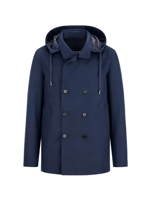 Dolce & Gabbana double-breasted hooded jacket Blue JKT3345