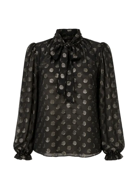 Dolce & Gabbana polka-dot pussy-bow blouse Black F72Y0T
