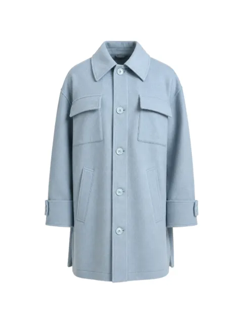 Dolce & Gabbana button trench coat jacket Blue G036CTFURK8
