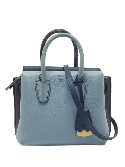 MCM Pre-Owned mini Milla Park Avenue leather tote bag Blue 1353200