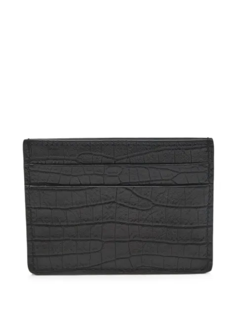 Giuseppe Zanotti Vintage croc-embossed leather cardholder Black 1317098