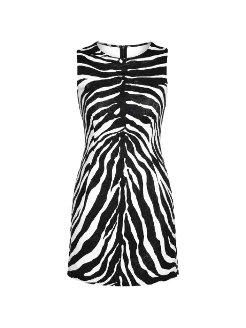 Dolce & Gabbana zebra-print A-line mini dress Black DR281293