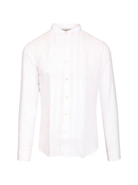 Al Duca D’Aosta 1902 pleated-detail button-down linen shirt White QE8XR5UA1