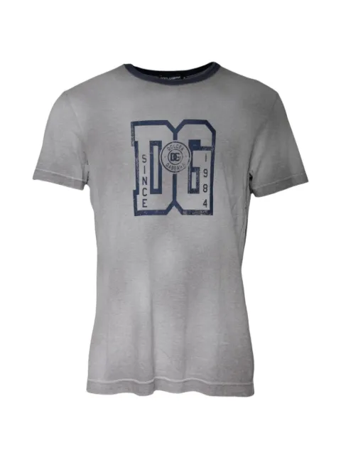 Dolce & Gabbana logo-print crew-neck T-shirt Grey G8RN8TG7O9Y