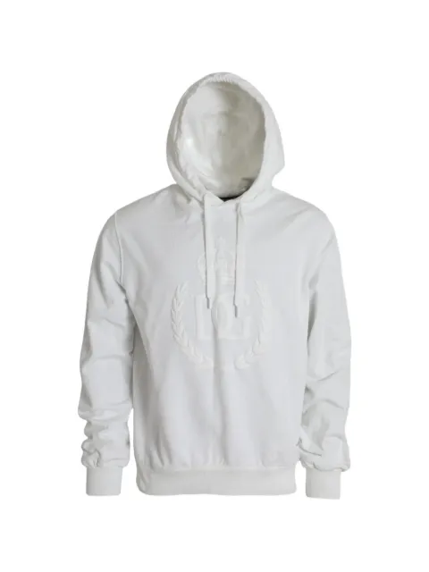 Dolce & Gabbana embossed-logo hoodie White G9BOUZHU7DU