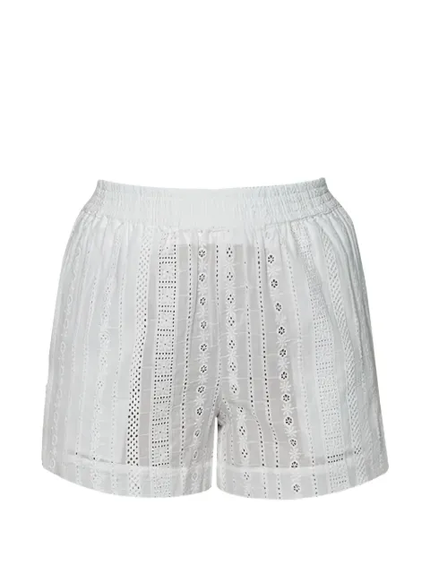MC2 Saint Barth Meave embroidered shorts White MEA002