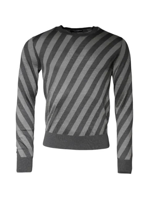 Dolce & Gabbana diagonal-stripe sweater Grey 70428712