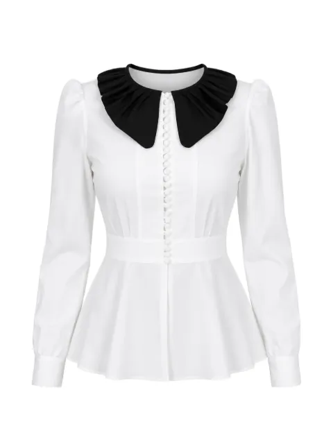 Dolce & Gabbana pleated-collar blouse White TSH3175