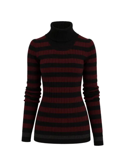 Dolce & Gabbana striped ribbed-knit sweater Black TSH6004