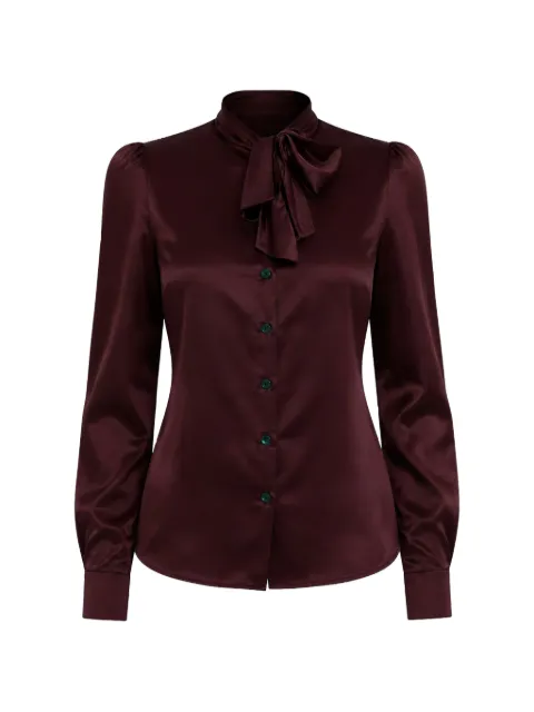 Dolce & Gabbana silk bow-tie blouse Red TSH852004
