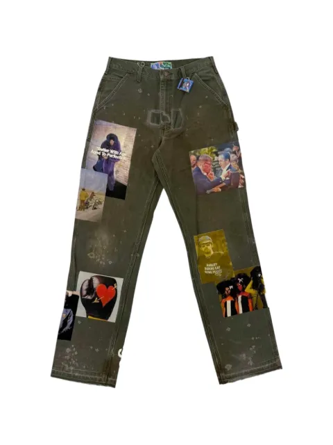 Better with Age patch-detail carpenter trousers Green SS26WTTAB30B