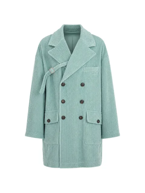 Dolce & Gabbana double-breasted corduroy coat Blue JKT3852