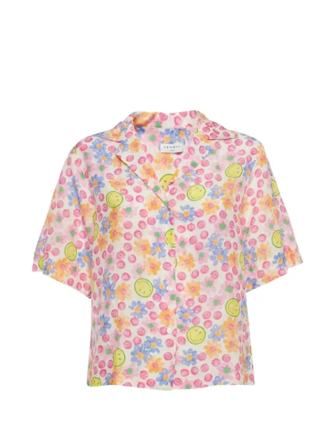 SANDRO x Smiley floral-print shirt Neutrals 1308040