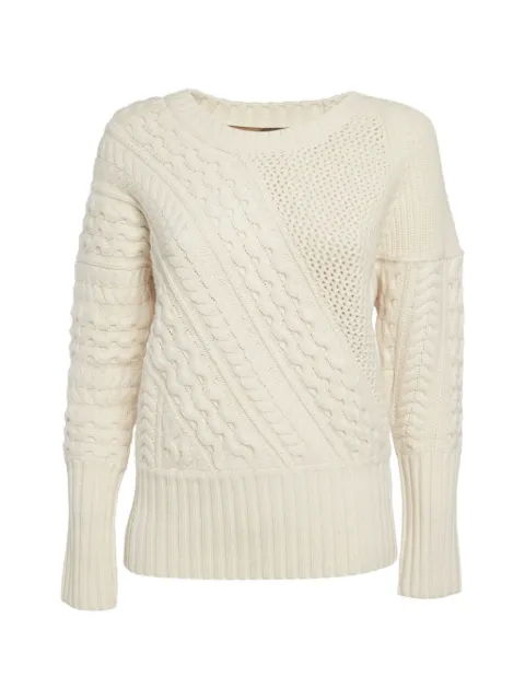 Burberry Pre-Owned cable-knit sweater Neutrals 1306799