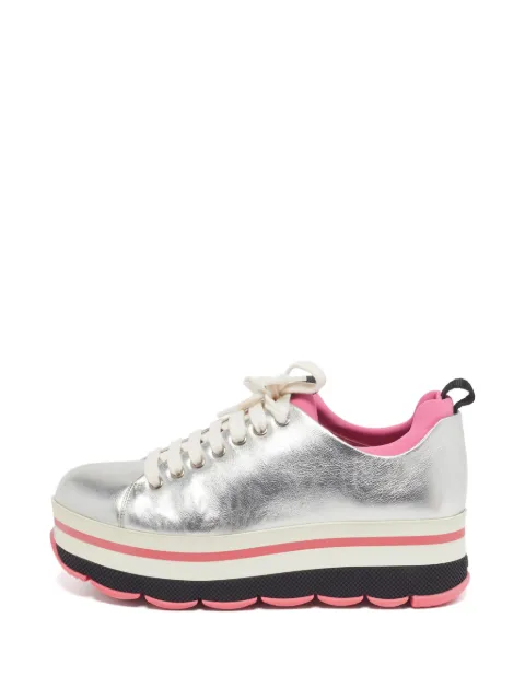 Prada Pre-Owned Linea platform sneakers Silver 1289738