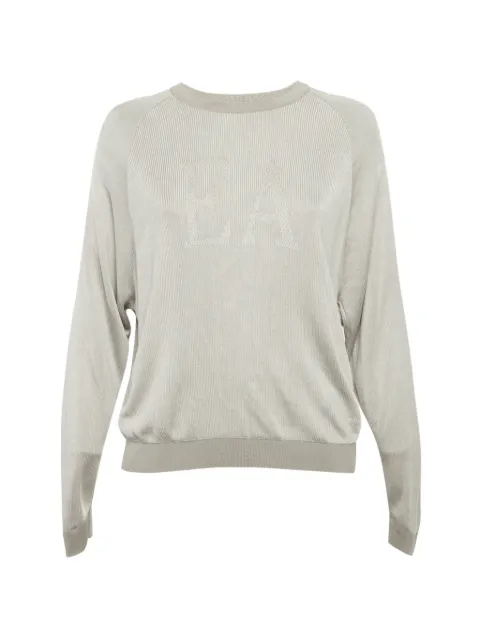 Emporio Armani Pre-Owned logo-detail sweater Neutrals 1278422