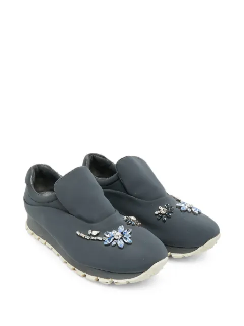 Prada Pre-Owned crystal-embellishment sneakers Blue 1276414