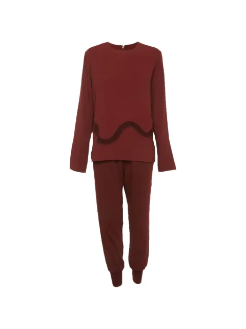 Stella McCartney Pre-Owned embroidered crepe suit Red 1290576