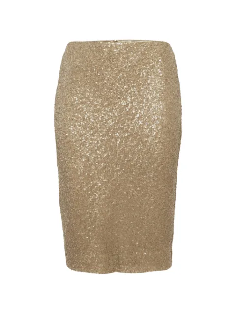 Ralph Lauren Vintage sequined pencil midi skirt Gold 1309980