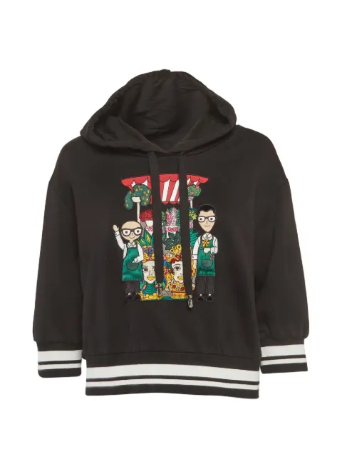 Dolce & Gabbana Pre-Owned DG Family patch hoodie Black 1288008