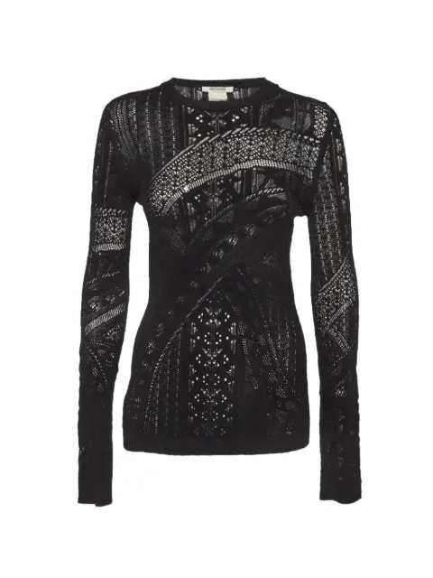 Roberto Cavalli Vintage patterned-knit long-sleeve jersey Black 1303269