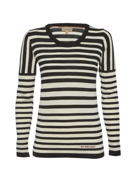 Burberry Pre-Owned striped wool sweater Black 1315281