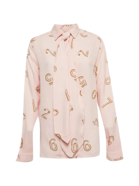See By Chloé Vintage printed neck-tie blouse Pink 1286294