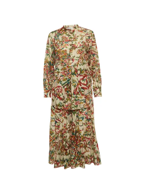 Christian Dior Pre-Owned floral-print Bee-embroidered midi skirt (set of two) Neutrals 1302425
