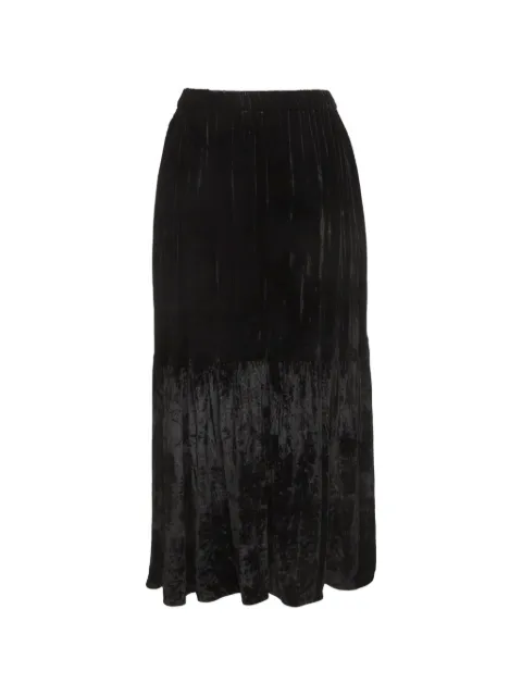 Stella McCartney Pre-Owned velvet tiered midi skirt Black 1313540