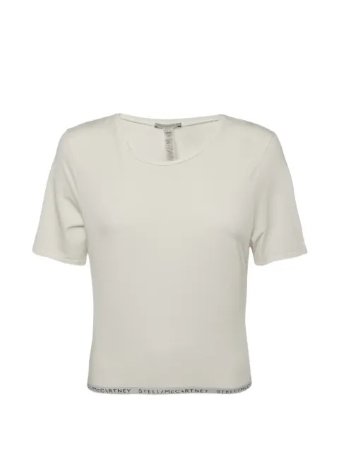 Stella McCartney Pre-Owned logo-trim crew-neck T-shirt Neutrals 1341284