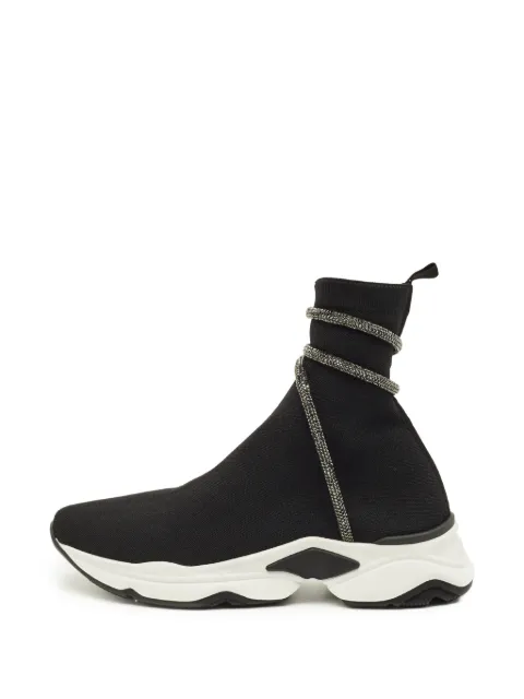 René Caovilla Cleo crystal-embellished high-top sneakers Black 1278592