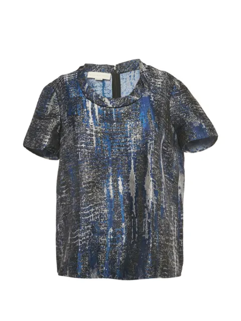Stella McCartney Pre-Owned short-sleeve jacquard blouse Blue 1258099